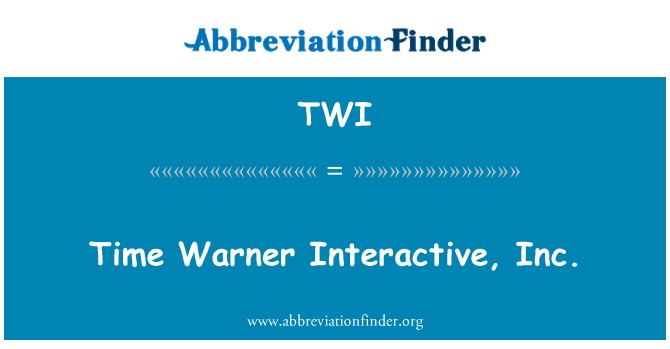 TWI: Time Warner Interactive, Inc.