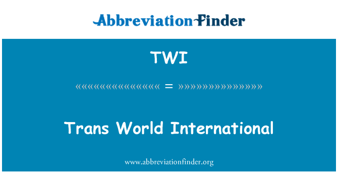 TWI: Trans World International