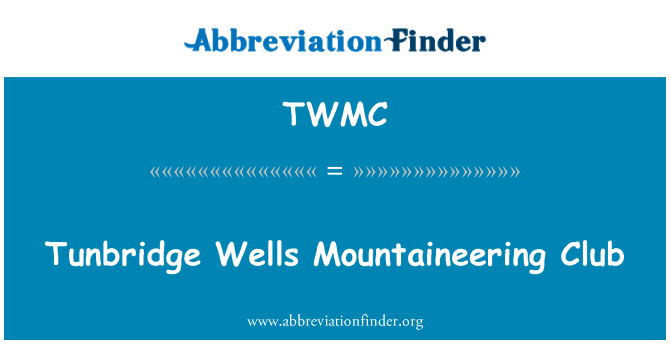 TWMC: Tunbridge Wells horolezeckého klubu