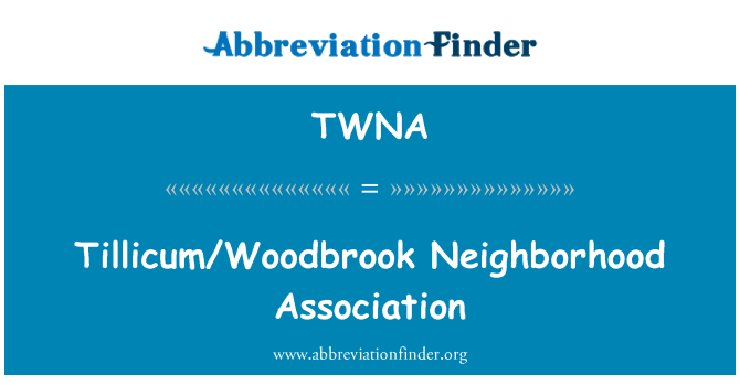 TWNA: Association de quartier Tillicum/Woodbrook