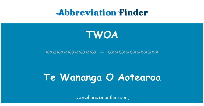 TWOA: Te Wananga O Aotearoa