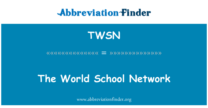 TWSN: La rete scolastica del mondo