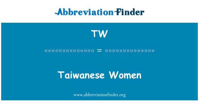 TW: Tajvani nők