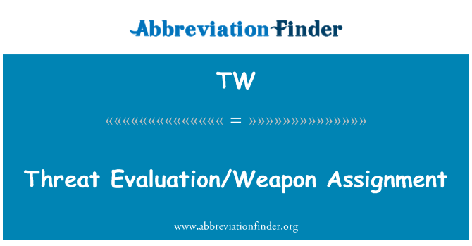 TW: Threat Evaluation/Weapon Assignment