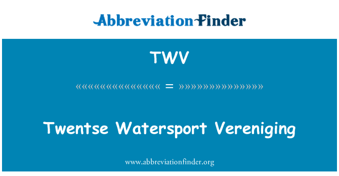 TWV: Twentse vesi Vereniging