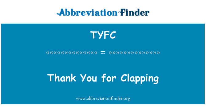 TYFC: Terima kasih kerana Clapping