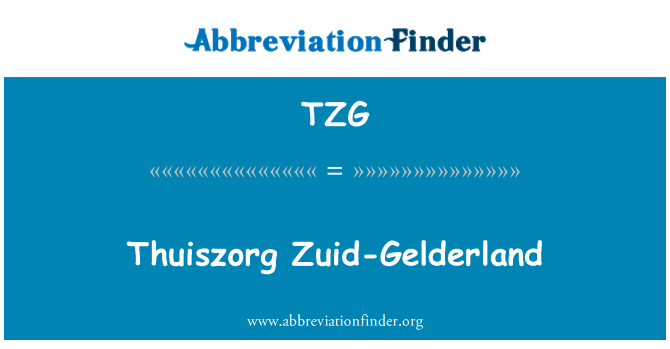 TZG: Thuiszorg Zuid-Gelderland