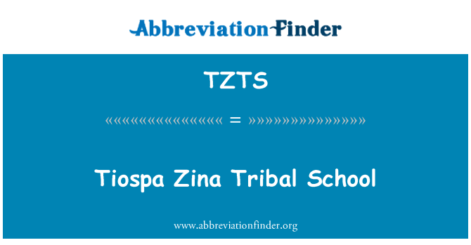 TZTS: Tiospa Zina Tribal sekolah