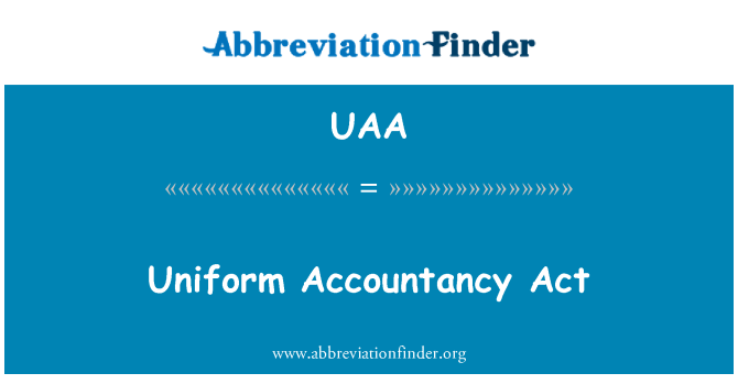UAA: Inifòm kontabilite Sur