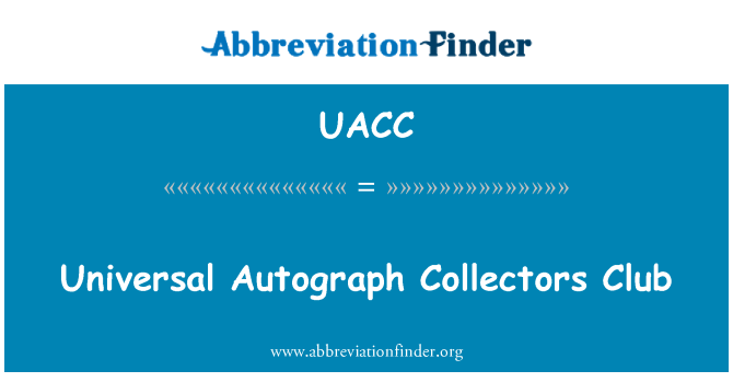 UACC: Kelab pengumpul Autograph sejagat