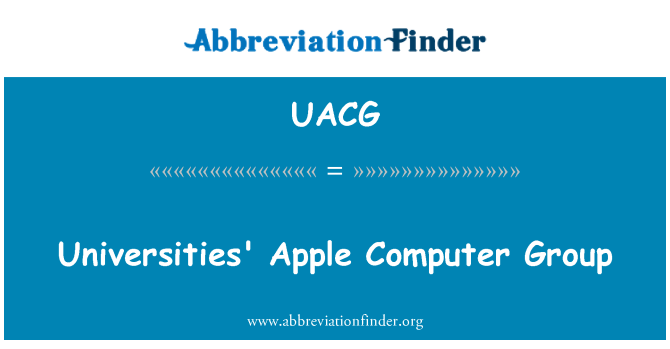 UACG: Grupa računala Apple Sveučilišta
