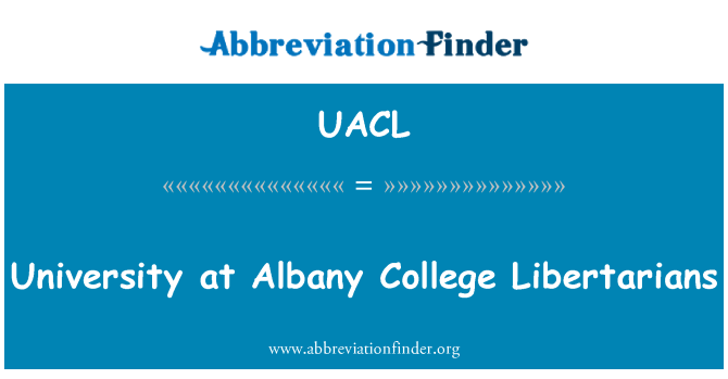 UACL: Univerzitě v Albany College liberálnosti