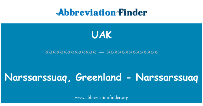 UAK: Narssarssuaq, Grenlande - Narssarssuaq
