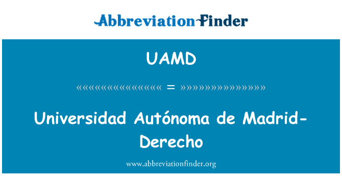 UAMD: Universidad Autónoma de Madrid-Derecho