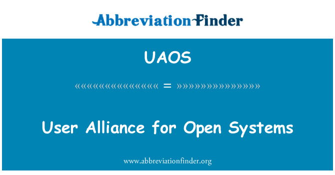 UAOS: Korisnik savez za otvorene sustave
