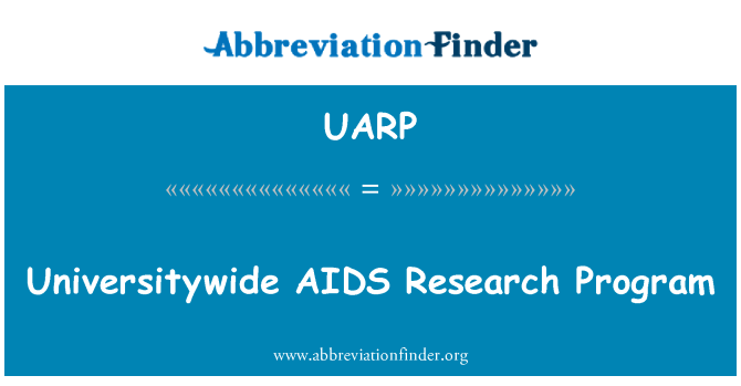 UARP: โปรแกรมวิจัยเอดส์ Universitywide