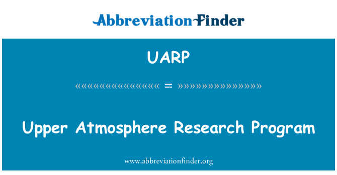 UARP: Programme de recherche de haute atmosphère