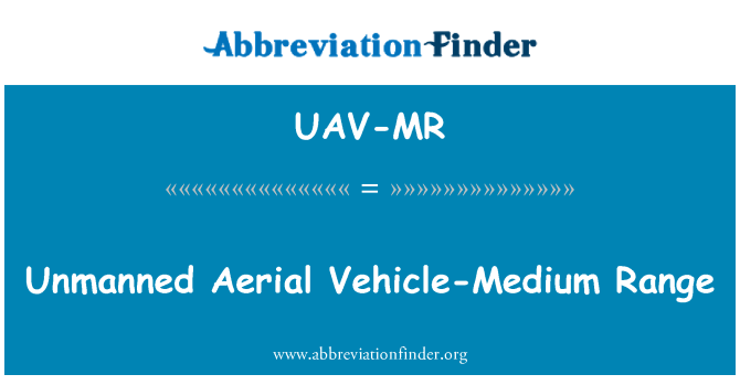 UAV-MR: Bespilotnih antenu vozila-Medium dometu