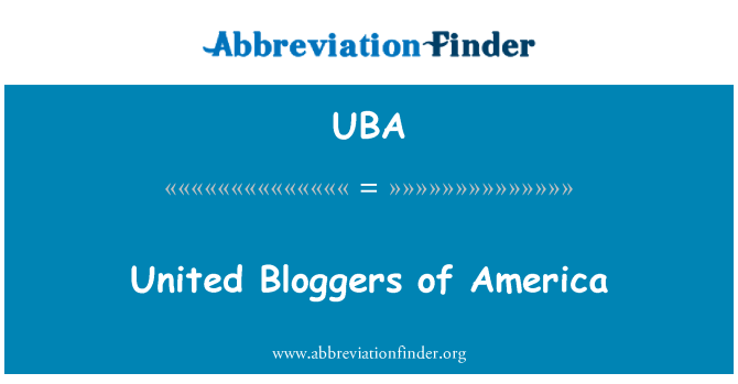 UBA: Iso bloggaajia Amerikan