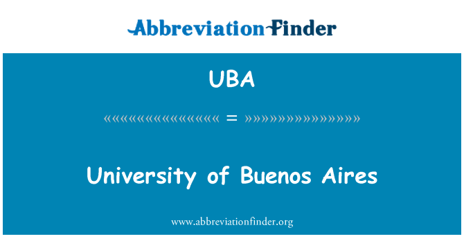 UBA: University of Buenos Aires