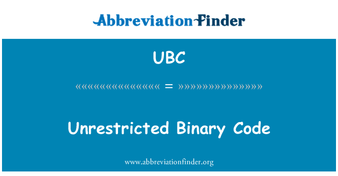 UBC: Неограниченный двоичного кода