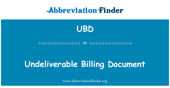 UBD: Ki pa ka delivre Facturation dokiman