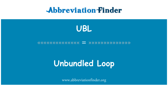 UBL: วน unbundled