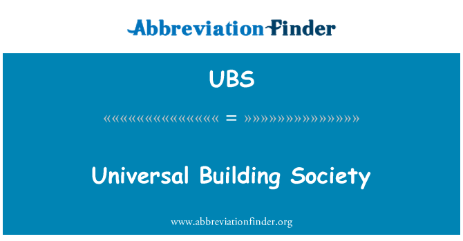 UBS: Is-soċjetà universali tal-bini