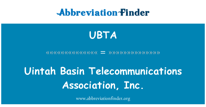 UBTA: Uintah bacia telecomunicações Association, Inc.