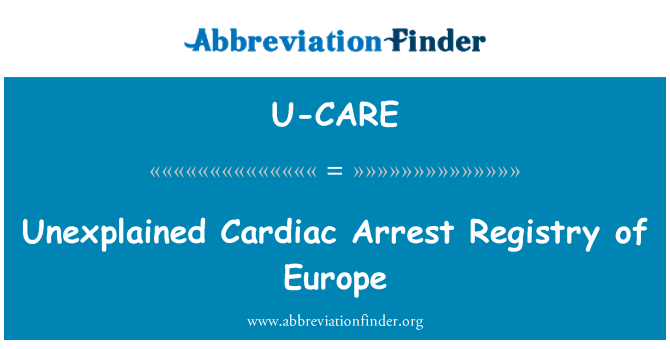 U-CARE: Registr nevysvětlitelné zástava srdce Evropy