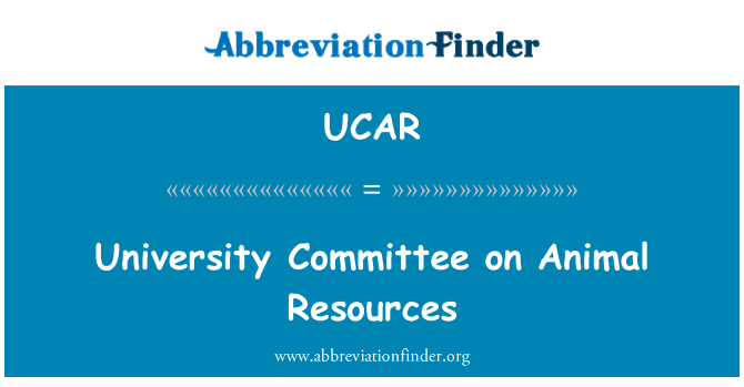 UCAR: 动物资源大学委员会