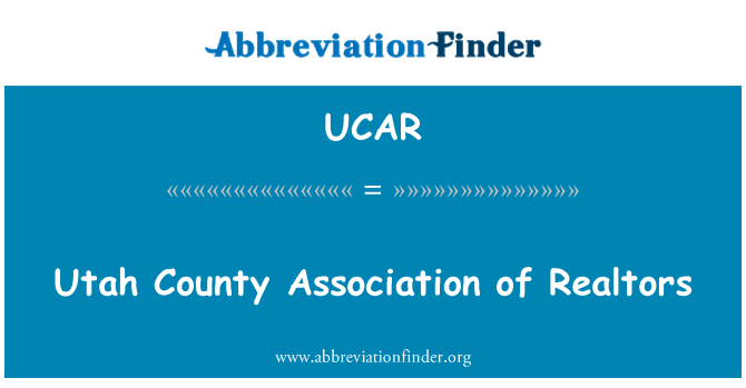 UCAR: Utah County udruga Realtors