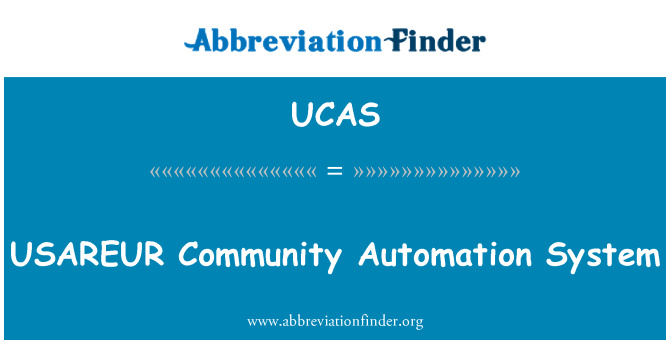 UCAS: Systém automatizace USAREUR Společenství