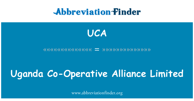 UCA: Uganda co-operative Aliancia Limited