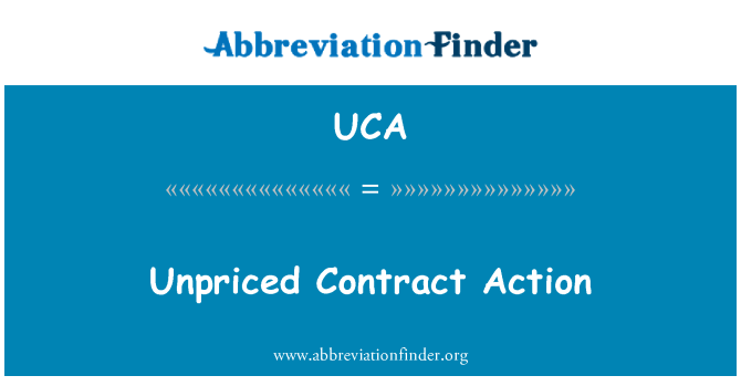 UCA: Azzjoni ta ' kuntratt unpriced