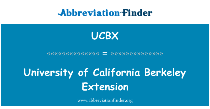 UCBX: دانشگاه کالیفرنیا برکلی فرمت