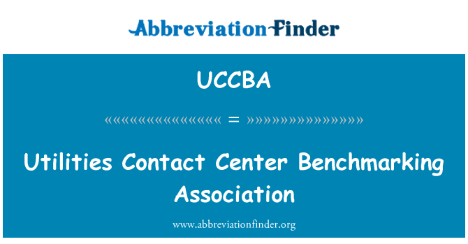 UCCBA: Utilitaires Contact Centre Benchmarking Association