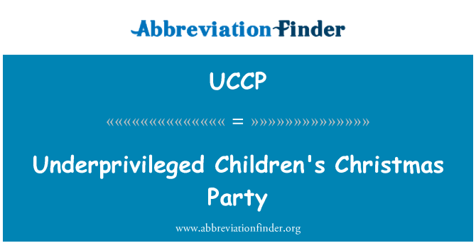 UCCP: Underprivileged Children's Christmas Party