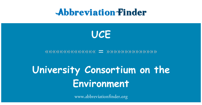 UCE: Univerzita konzorcium na životné prostredie