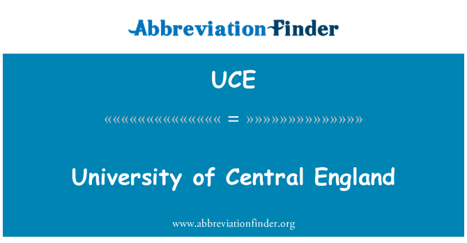 UCE: University of Central England