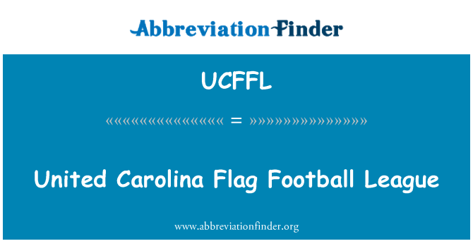 UCFFL: Unedig cynghrair pêl-droed baner Carolina