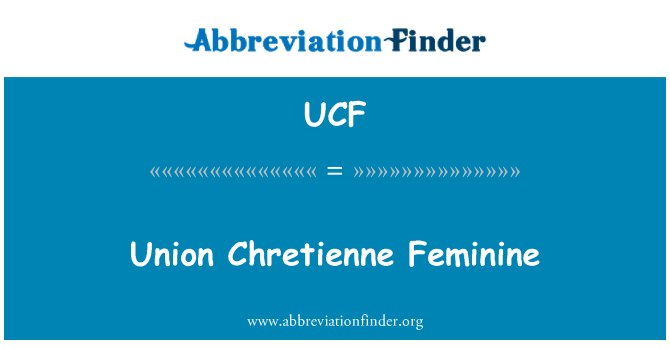 UCF: Unió Chretienne női