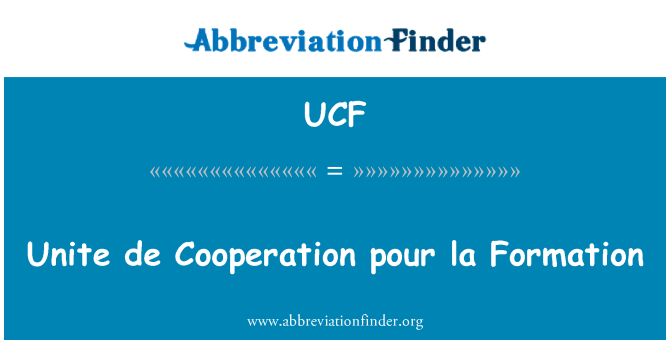 UCF: Jgħaqqdu koperazzjoni de la tifrigħa formazzjoni