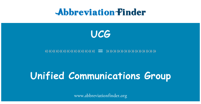 UCG: รวม กลุ่มสื่อสาร