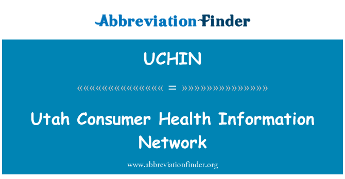 UCHIN: Utah konsumatur saħħa informazzjoni Network