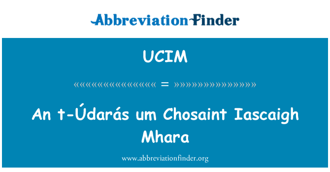 UCIM: T Údarás li Chosaint Iascaigh korisnika Mhara
