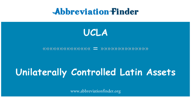 UCLA: 單方面控制拉丁文的資產