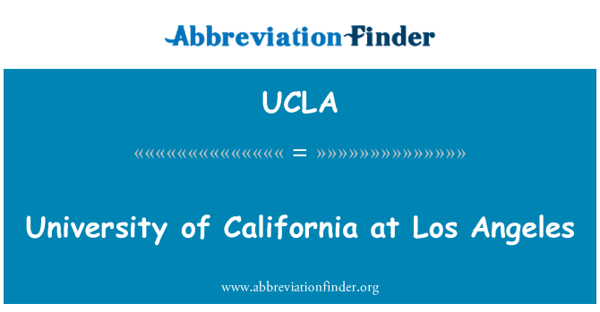 UCLA: University of California at Los Angeles