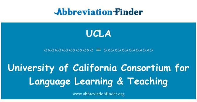 UCLA: اتحاد جامعة كاليفورنيا للغة التعلم آند التدريس