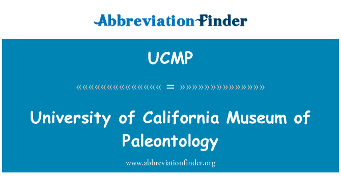 UCMP: Kalifornijsko sveučilište muzeja paleontologije